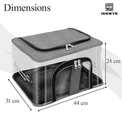 Pack of 2 Transparent Clothes Organizers
