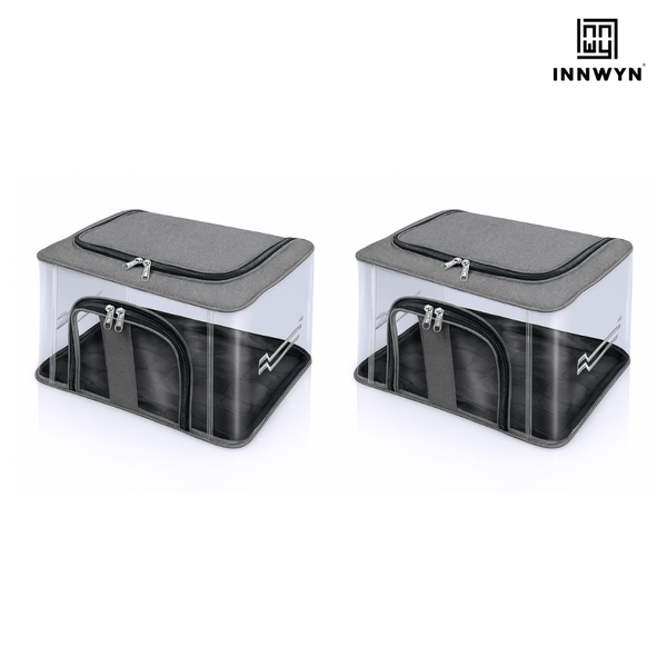 Pack of 2 Transparent Clothes Organizers