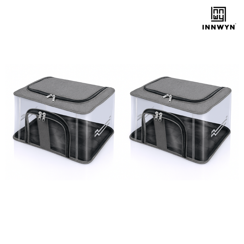 Pack of 2 Transparent Clothes Organizers