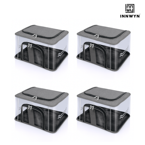 Pack of 4 Transparent Clothes Organizers