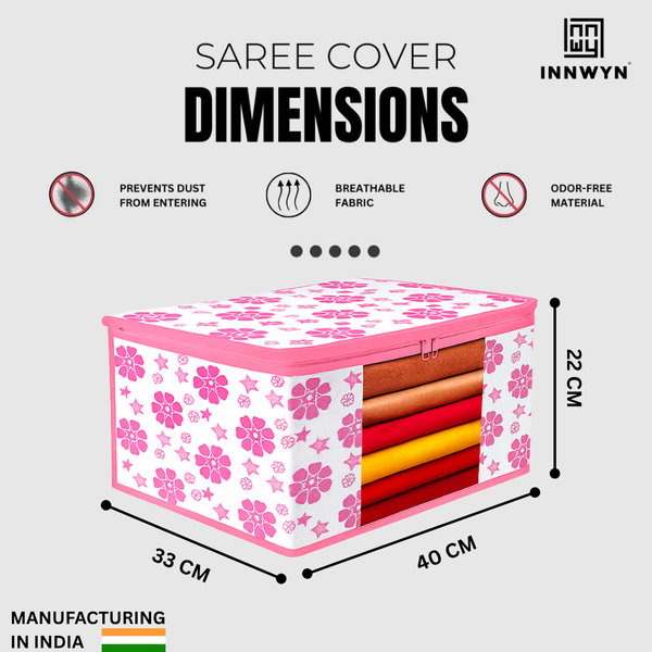 Pack of 12 Printed Saree Covers