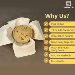 Pack of 10 Cotton Roti Cloth Wraps
