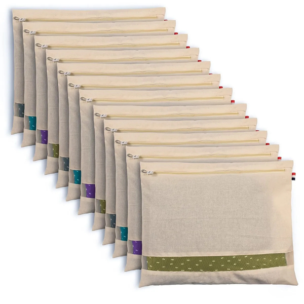 Pack of 12 Cotton Saree Storage Bags