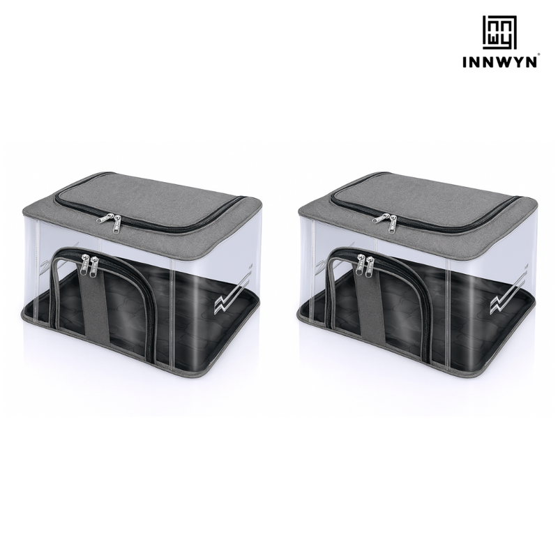 Pack of 2 Transparent Clothes Organizers