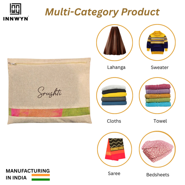 Personalized Pack of 24 Cotton Saree Covers