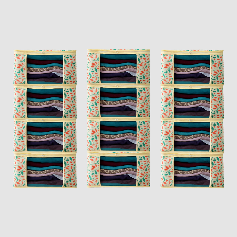Pack of 12 Printed Saree Covers
