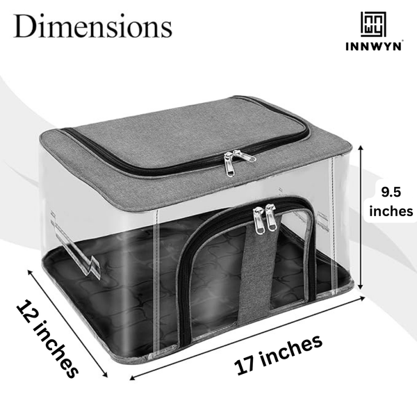 Pack of 2 Transparent Clothes Organizers