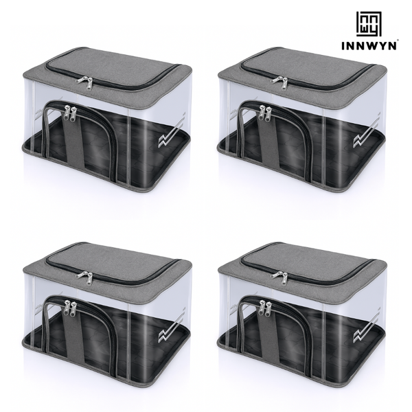 Pack of 4 Transparent Clothes Organizers