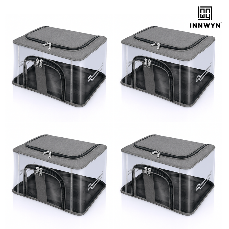 Pack of 4 Transparent Clothes Organizers