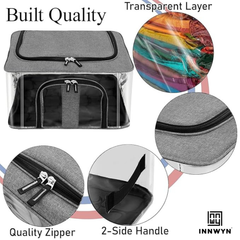 Pack of 4 Transparent Clothes Organizers
