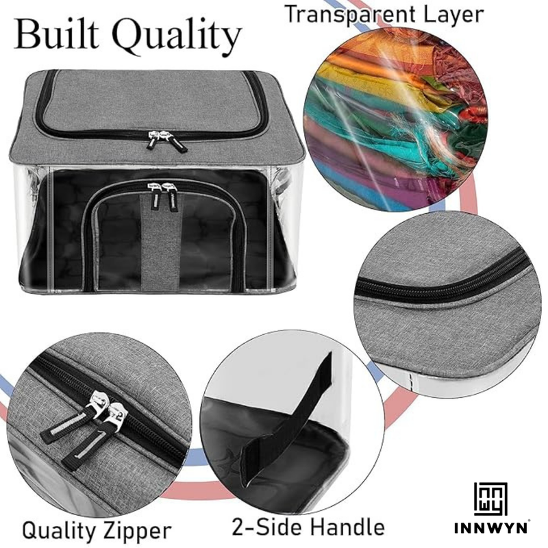 Pack of 2 Transparent Clothes Organizers