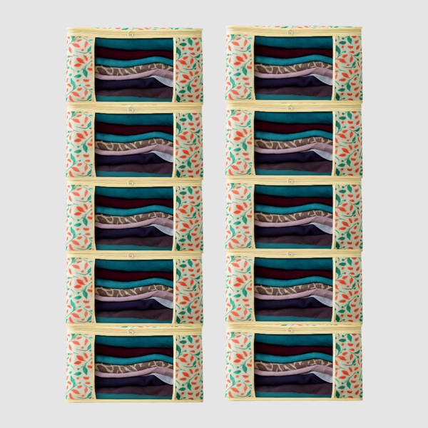 Pack of 10 Printed Saree Covers